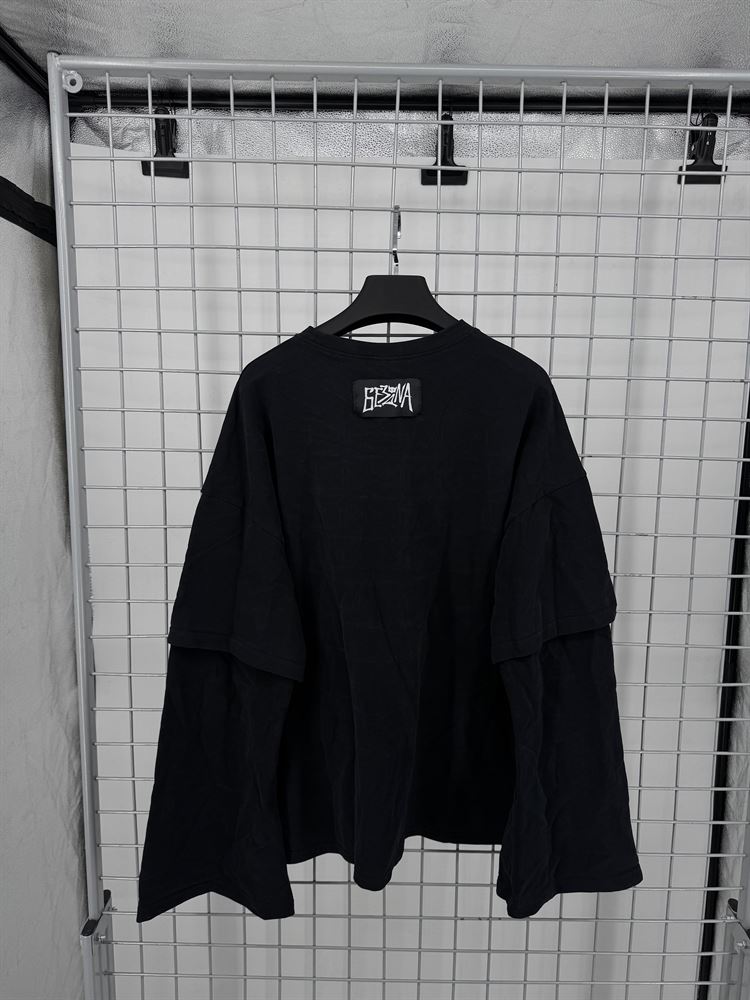 БАЗОВЫЙ ЛОНГСЛИВ ЧЁРНЫЙ - РАЗМЕР М - фото 15753