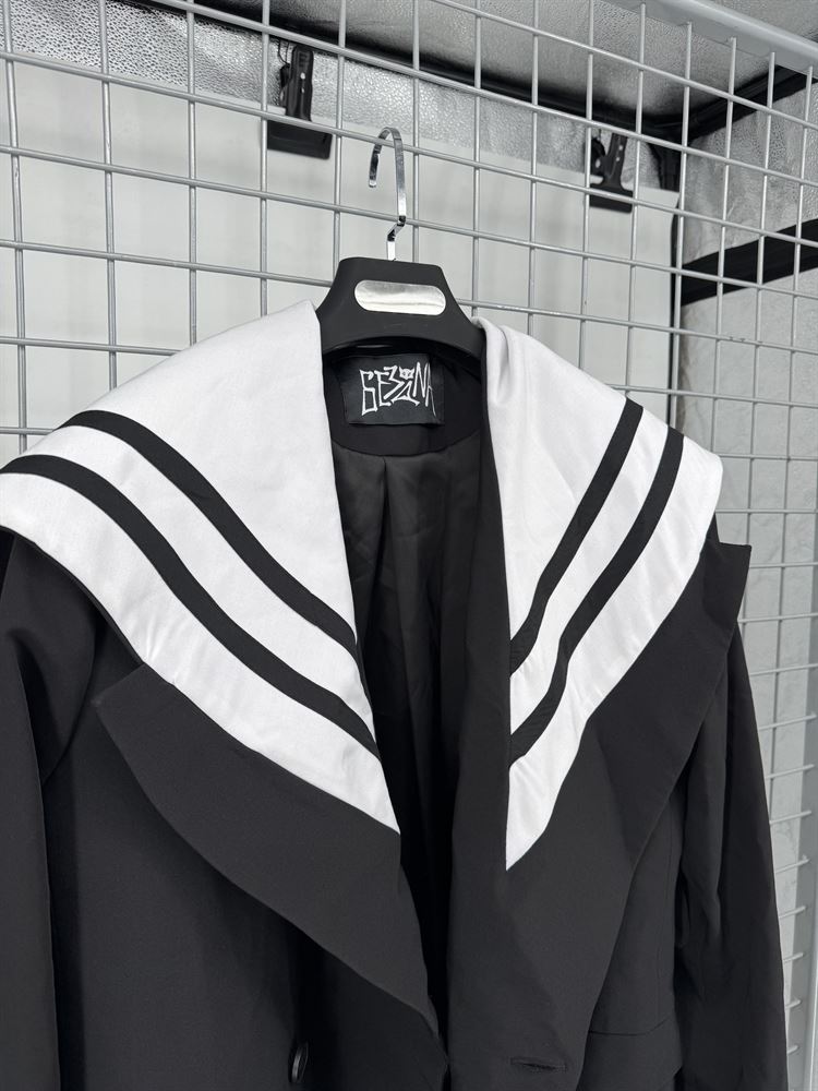 ЖАКЕТ МАТРОСКА С ЧЕРНЫМ ПОДКЛАДОМ  - РАЗМЕР S - фото 15768