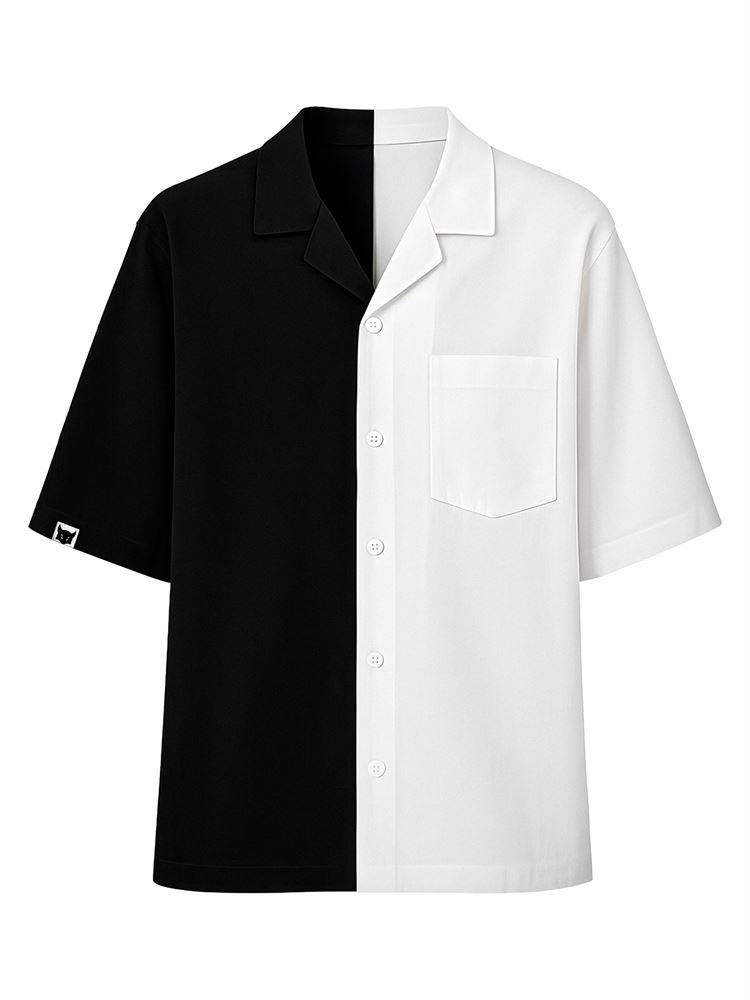 ЧЕРНО-БЕЛАЯ РУБАШКА - фото 15788