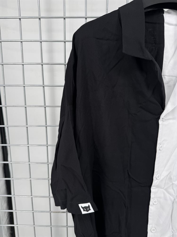 ЧЕРНО-БЕЛАЯ РУБАШКА - фото 15792