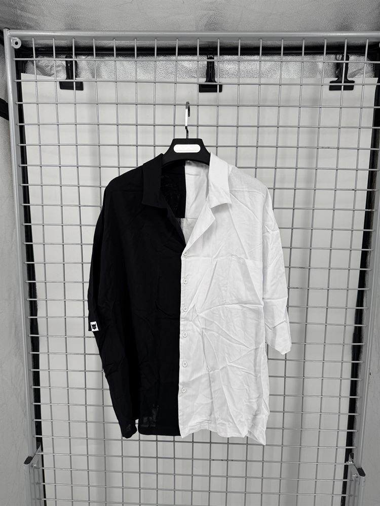 ЧЕРНО-БЕЛАЯ РУБАШКА - фото 15794