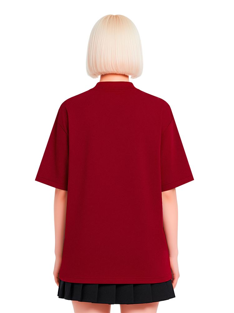 БАЗОВАЯ ФУТБОЛКА БОРДОВАЯ - фото 15916