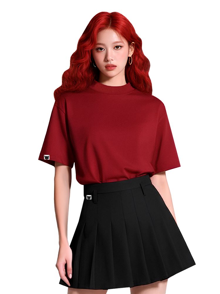 БАЗОВАЯ ФУТБОЛКА БОРДОВАЯ - фото 15919