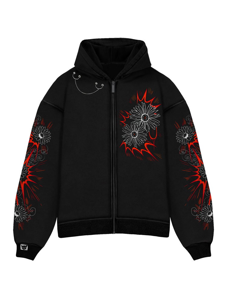 КАСТОМНОЕ ЗИП-ХУДИ "КОЛЬЦО РЕЗЕ" - фото 15959