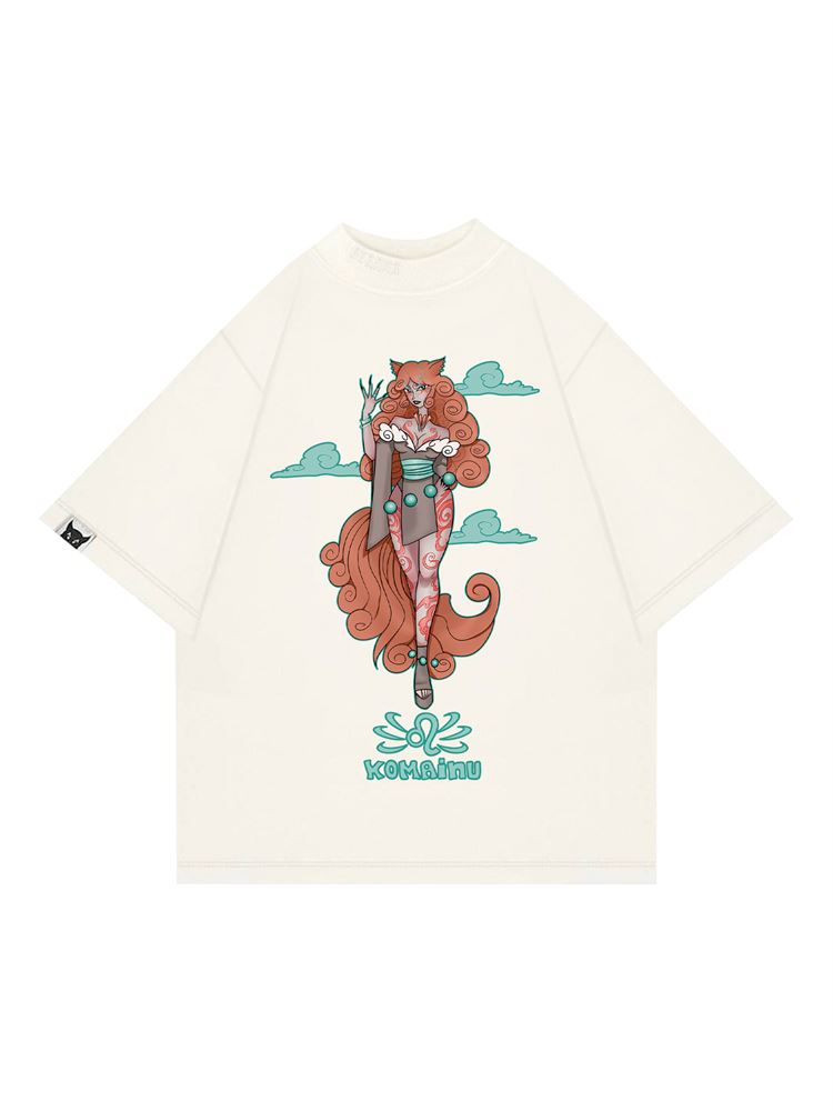 ФУТБОЛКА "ЛЕВ" ЭКРЮ - фото 16114