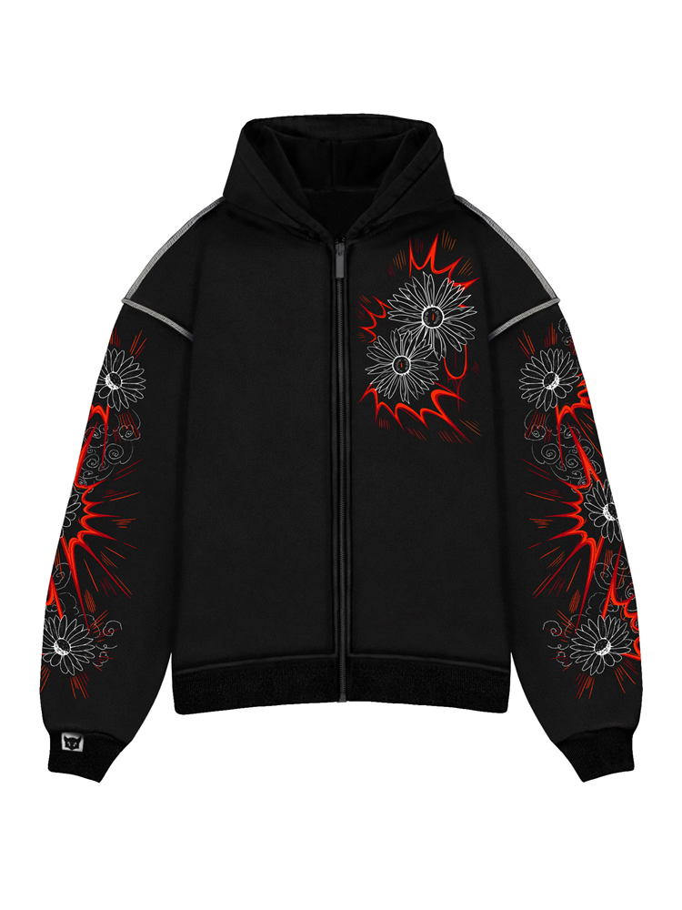 КАСТОМНОЕ ЗИП-ХУДИ "КОЛЬЦО РЕЗЕ" - фото 16691