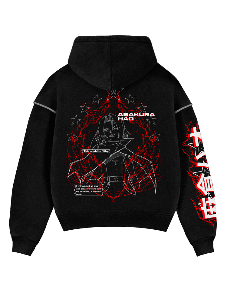 ЗИП-ХУДИ С БЕЛЫМИ ШВАМИ "КОРОЛЬ РОЗ" - фото 16769