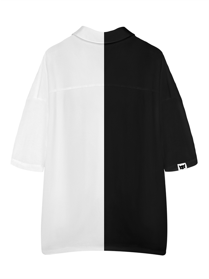 Черно-белая рубашка - фото 5014