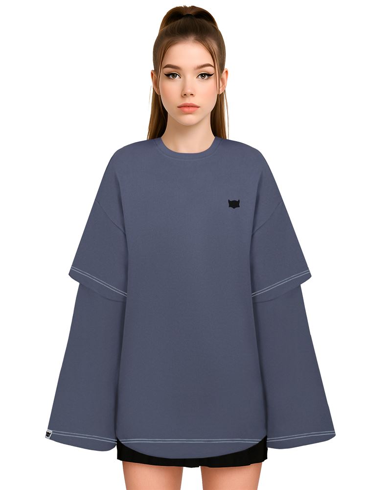 [ЛОТ №15]  ЛОНГСЛИВ "БАЗА" СЕРЫЙ