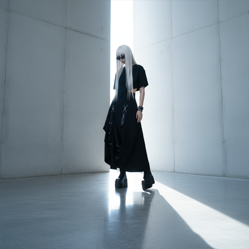 Черный total look с юбкой БЕЗДNА