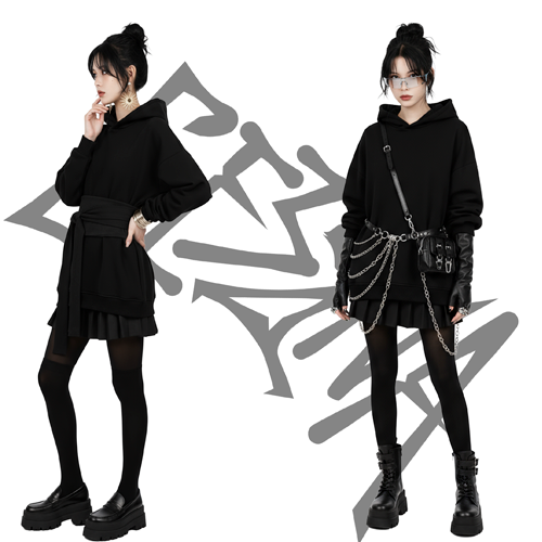 Образ с цепями, ремнями и митенками — индустриальный стиль от БЕЗДNА