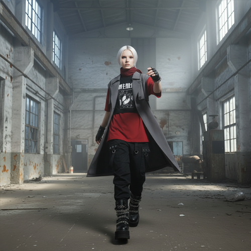 Сочетание алого и черного в одежде БЕЗДNА