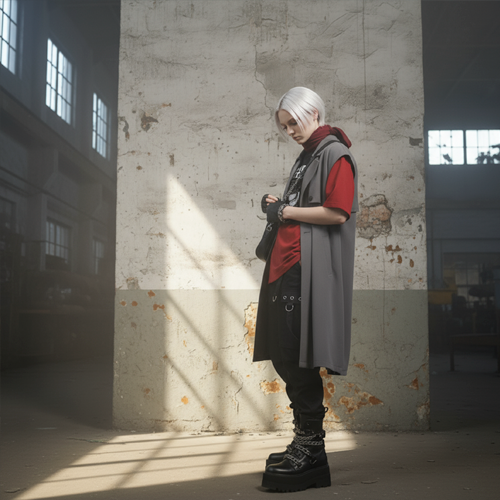 Алая футболка как акцент в минимализме