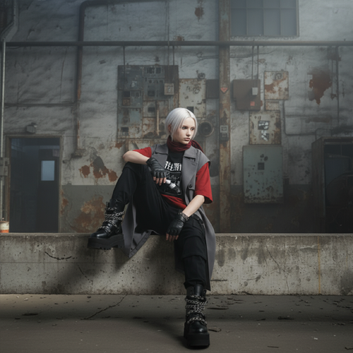 Контраст алого и черного в японском стиле