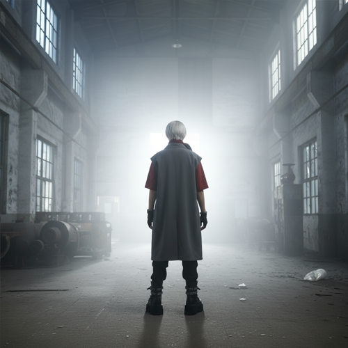 Минималистичный образ с акцентом на алую футболку